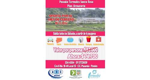 Pasadía Termales Santa Rosa de Cabal